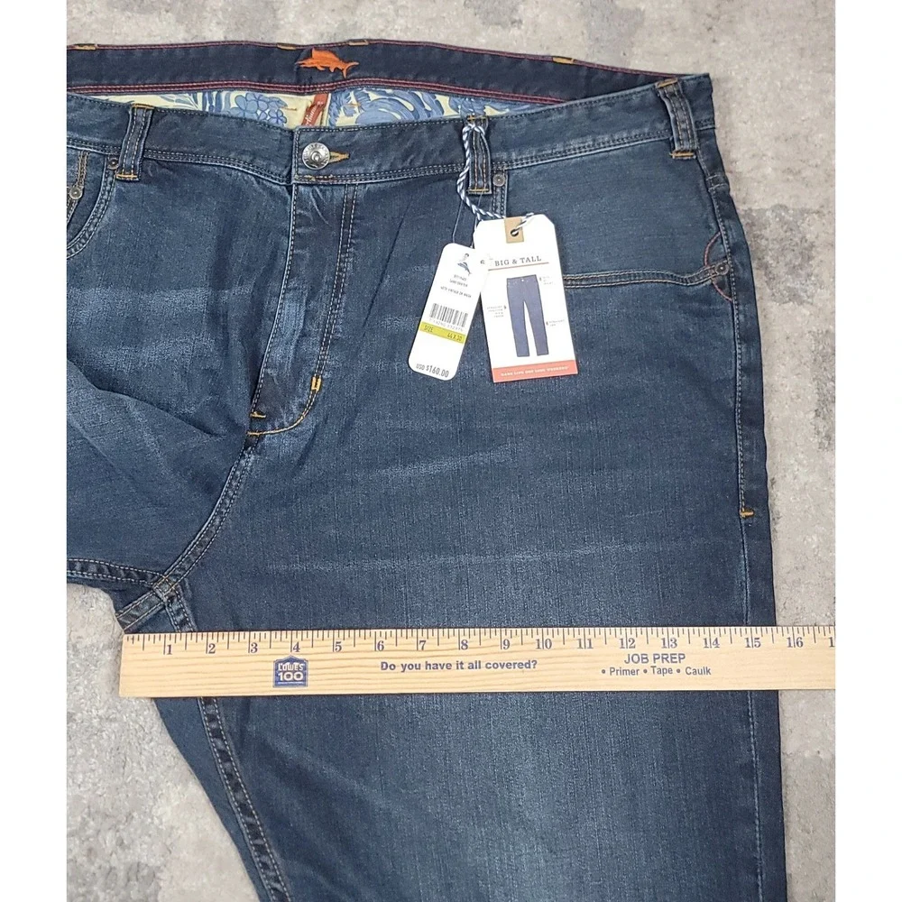NWT Tommy Bahama Sand Drifter Men's Straight Leg Blue Denim Jeans Sz 44x30 - Picture 5 of 10